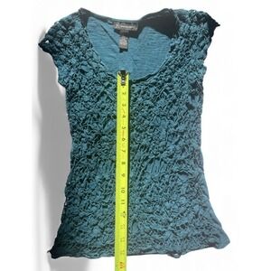 International Concepts Women's Teal Knit Shirt Size XS Short Sleeve Scoup Neck